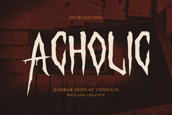 Acholic: The Spooky Display Font for Handmade Halloween Projects