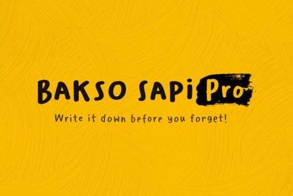 Bakso Sapi Pro: The Handwritten Display Font That Elevates Campaigns
