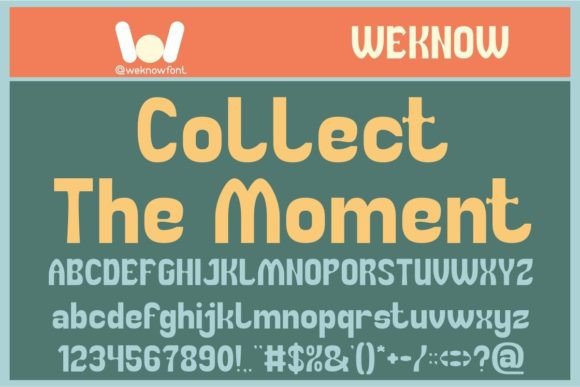 Collect the Moment: A Premium Display Typeface for Digital Design