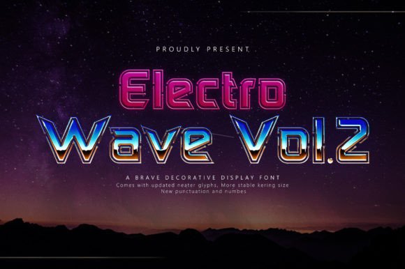 Electro Wave Vol.2: A Brave Display Typeface for Bold Web Design