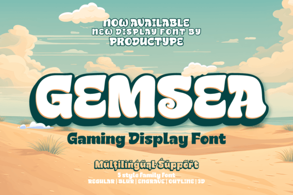 Gemsea: The Bold Display Font for Handmade Labels and Signs