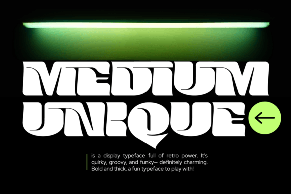 Medium Unique: The Retro Display Typeface for Bold Web Design