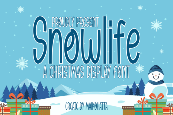 Snowlife: A Festive Typeface for Holiday Editorial Design